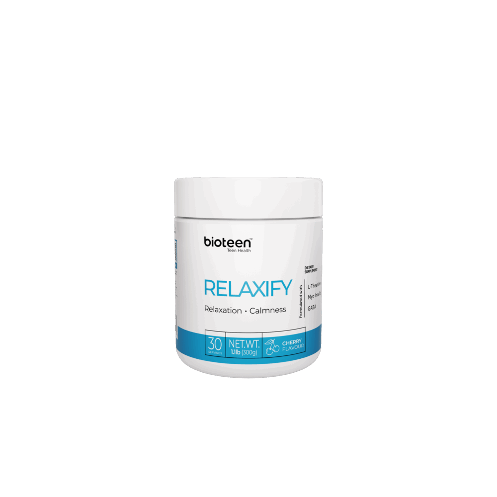 A product image of Relaxify Cherry by Teen Health, a health supplement.